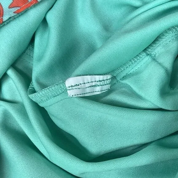 Sequin Hearts Dress Womens Size Small Orange Aqua Smocked Boho Indie Unique Alt - Picture 10 of 10